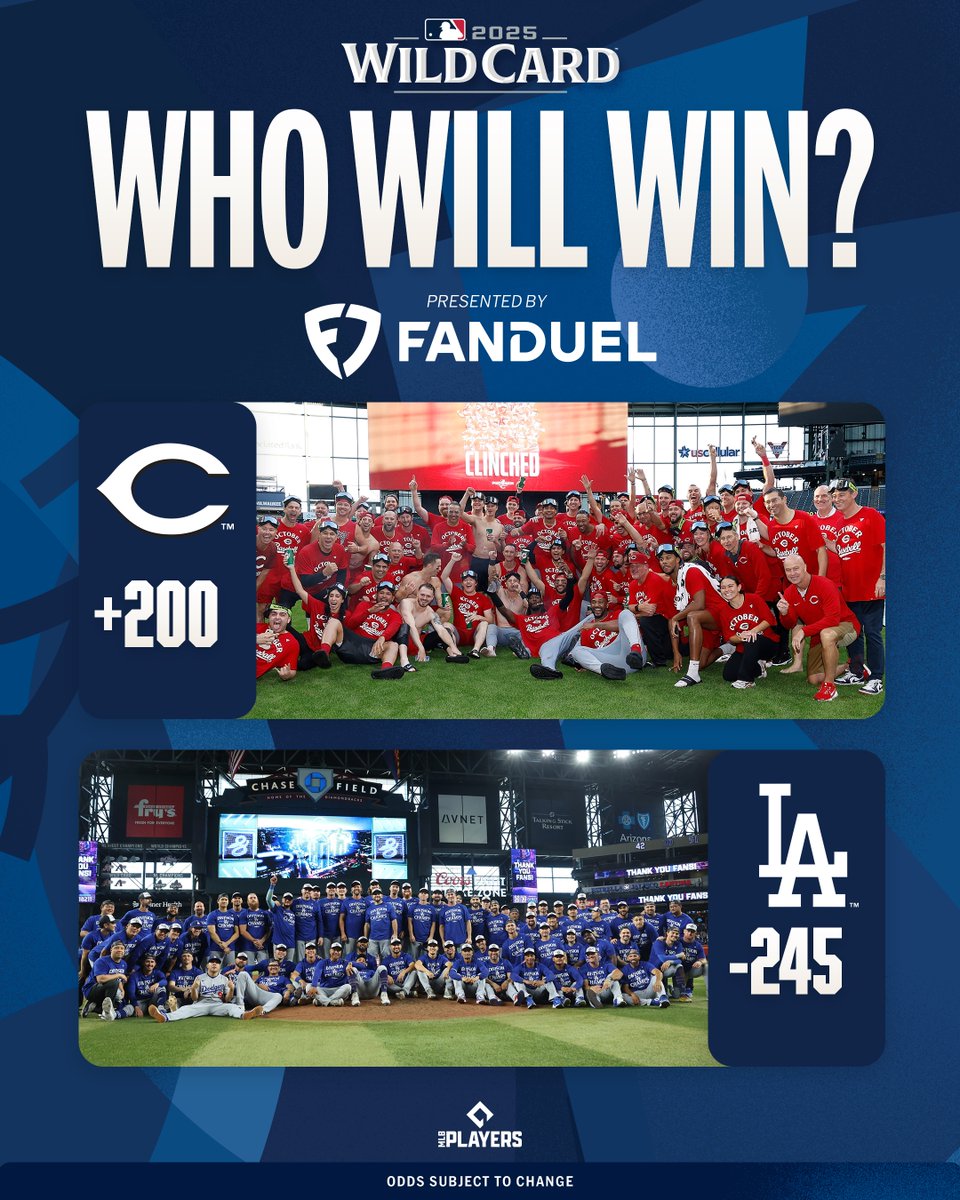 MLB Picks (@mlbpicks) on Twitter photo The Reds and Dodgers have only met in one prior #Postseason series before 😳
What will this one have in store for us?
Odds via <a href="/FDSportsbook/">FanDuel Sportsbook</a> The Reds and Dodgers have only met in one prior #Postseason series before 😳
What will this one have in store for us?
Odds via <a href="/FDSportsbook/">FanDuel Sportsbook</a>