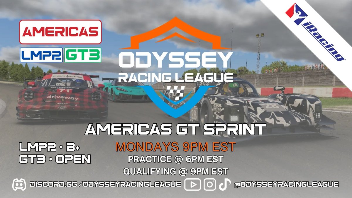 Bighew1's tweet image. Looking for a great @iRacing league to get into?  @odysseyracingleague is for you. It's not too late to join a great community and the start of something big.
#RacingCommunity #RaceWithFriends #CompetitiveRacing #GrassrootsRacing #LeagueRacing #ORLGTsprint #OdysseyRacingLeague