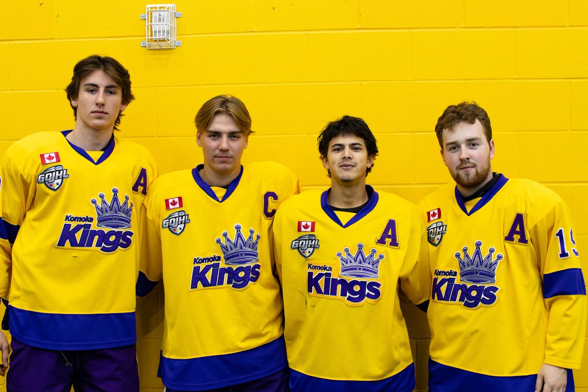 KomokaKings's tweet image. Introducing the 2025-26 Komoka Kings leadership group! 

The group will be captained by Riley Alexander (Ilderton, ON), who will be joined by assistants Jagan Chanderdat (London, ON), Quinn Gavin-White (London, ON), and Jacob Vandeven (Komoka, ON)! 

MORE: Kings.gohl.ca