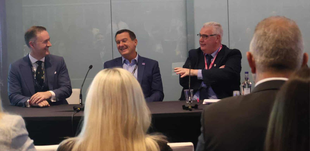 CommunityUnion's tweet image. A fantastic panel with our General Secretary Roy Rickhuss CBE and the new Minister for Steel
@ChrisMcDonaldMP.  

Roy said &quot;The outlook for steel is positive and demand is going to grow&quot;  The Minister backed our steel industry saying &quot;We need to make the UK a competitive place…