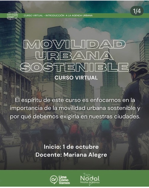 maralegre's tweet photo. Desde @limacomovamos y @nodalurbano hemos lanzado nuestro 1er curso sobre Movilidad Sostenible. Empieza este miércoles y aún quedan cupos, así que si te interesa el tema, quieres aprender sobre cómo puedes mejorar tu barrio, súmate. Yo seré la profe 🤓 https://t.co/8nxtZS68AW https://t.co/wyVRfmKFNG