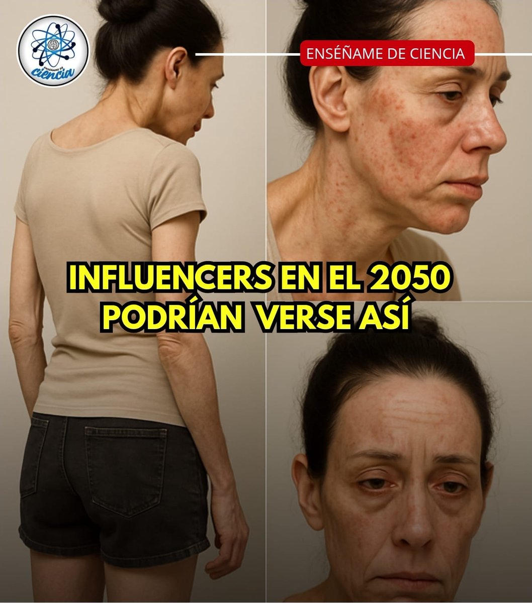 🚨 ¡Alerta para la Generación de las Selfies! 🤳
¿Sabías que si seguimos con el mismo estilo de vida digital, los influencers del 2050 podrían lucir muy diferentes a como los vemos hoy?

📱 Investigaciones sobre síndrome de visión digital, “tech neck” (cuello encorvado por
