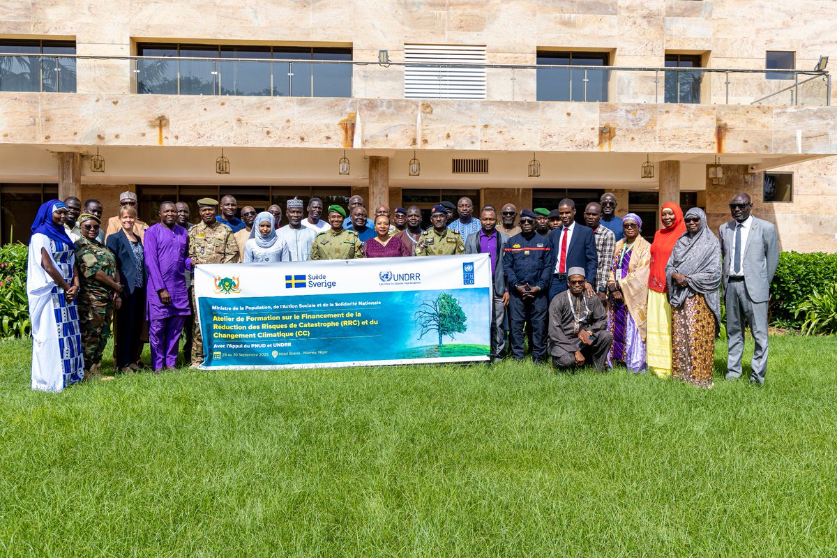 PnudNiger's tweet image. Comment financer la résilience alors que le Niger se réchauffe 1,5x plus vite que la moyenne mondiale ?🌍

Du 29 au 30 sept, Niamey accueille un atelier régional sur le financement de la Resilience au changement climatique avec @GouvNiger, @UNDRR , @PNUD &amp;amp; l’appui de la Suède 🇸🇪