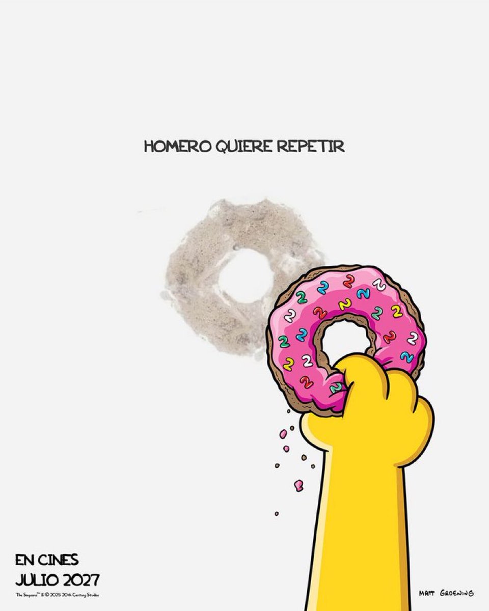 Se estrenará una nueva película de Los Simpsons en julio 2027 😱🍿