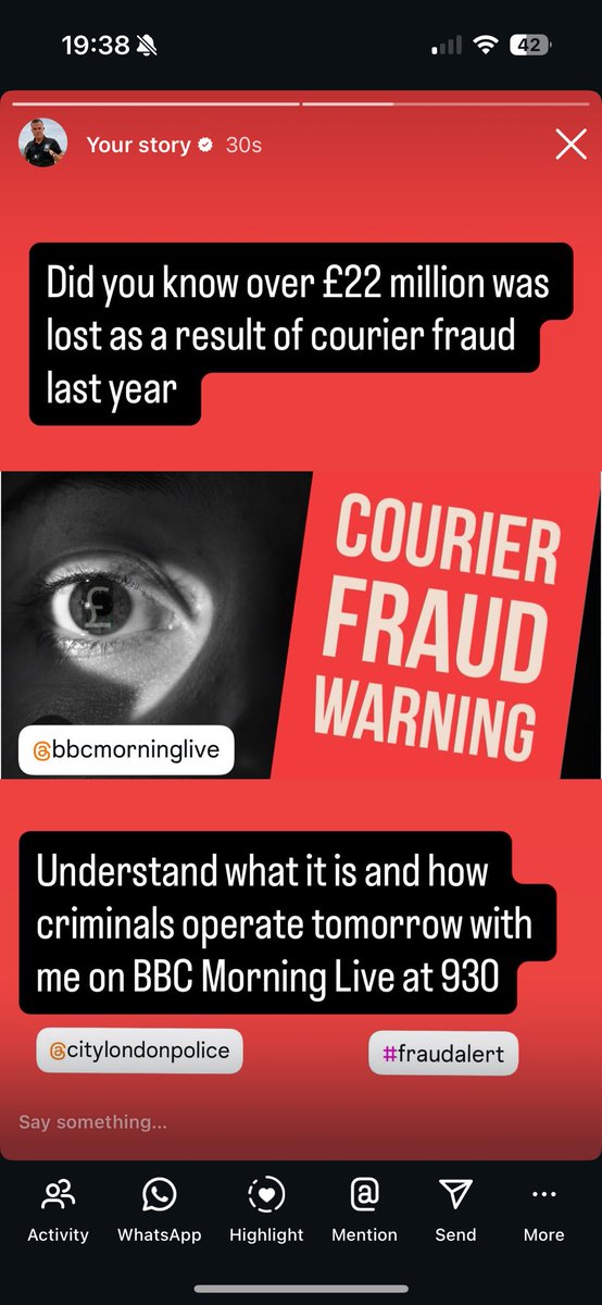 Join me tomorrow on <a href="/BBCMorningLive/">BBC Morning Live</a> as I raise vital awareness around this crime type #fraudalert