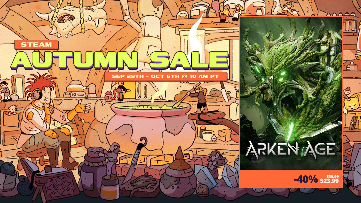 ArkenAgeVR's tweet image. Arken Age is 40% off this week in the Steam Autumn Sale! ⚔️🍂

Thanks to the entire #VR Community for all the support this year with the game! Excited to share our future plans with you soon! #SteamVR