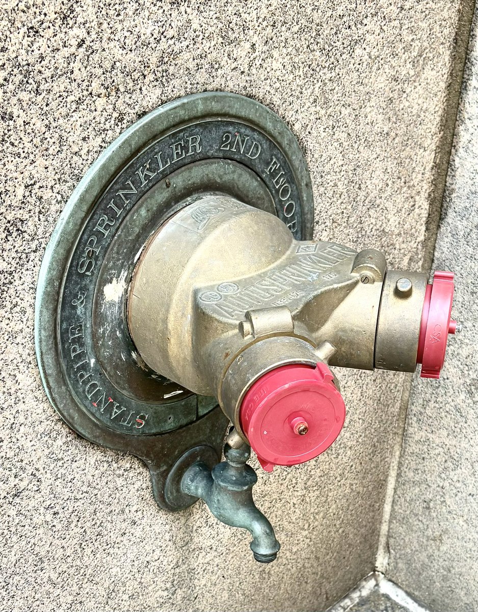 As far as standpipe and sprinkler connections go, this one’s a beauty. 

- Commerce Court North, built 1931