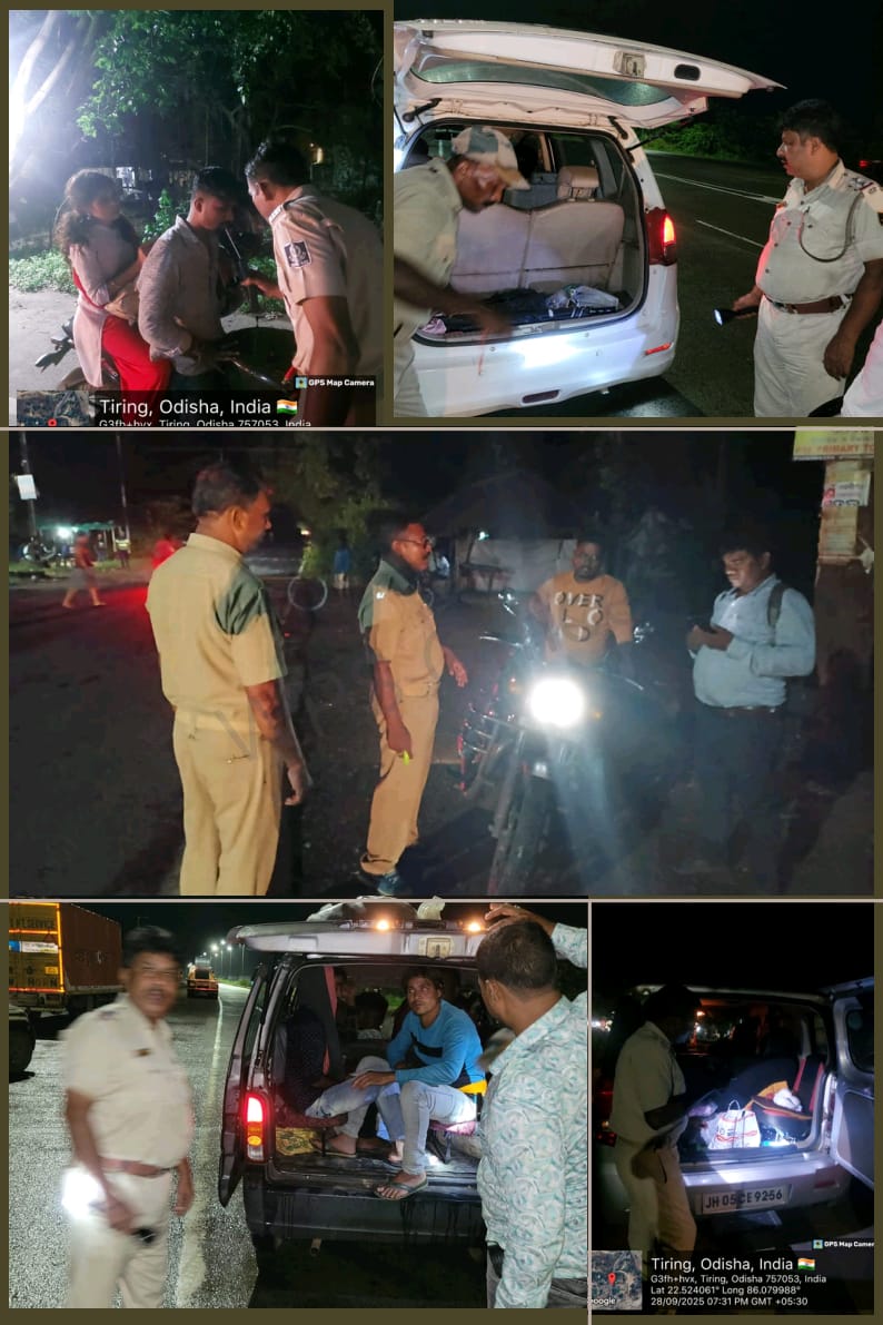 Mayurbhanj Police conducting Naka/MV checking across all police stations in the district to maintain law and order and to promote responsible driving practice.
#UseHelmet_Seatbelt