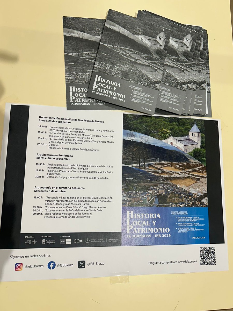 He asistido a la inauguración de las IX Jornadas de Historia Local y Patrimonio.
Organizadas por el <a href="/IEB_Bierzo/">Instituto de Estudios Bercianos</a> y que se desarrollarán en el Centro Asociado de la UNED de #Ponferrada