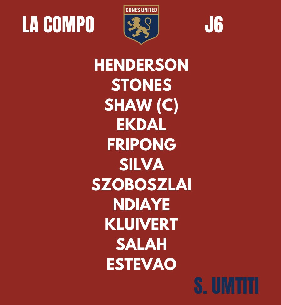 GonesUnited's tweet photo. La compo pour le match ce week-end ! 

#GOGFC https://t.co/vjMzsMsyM1