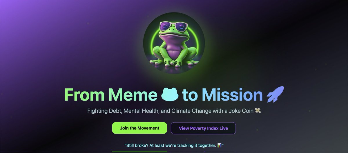 DBADcoin's tweet photo. DBAD Poverty Index โ from #Meme to mission ๐ธ
We laughed, we memed, we copedโฆ
Now $DBAD is funding real change.
Student Debt Relief ๐
Mental Health ๐โโ๏ธ
Trees ๐ฑ
From broke โ woke.
DBAD Index will be LIVE soon.
#MemeCoin #Solana #dbad
get ur $DBAD https://t.co/sJWG2ps9SL https://t.co/LS4CEcP0up