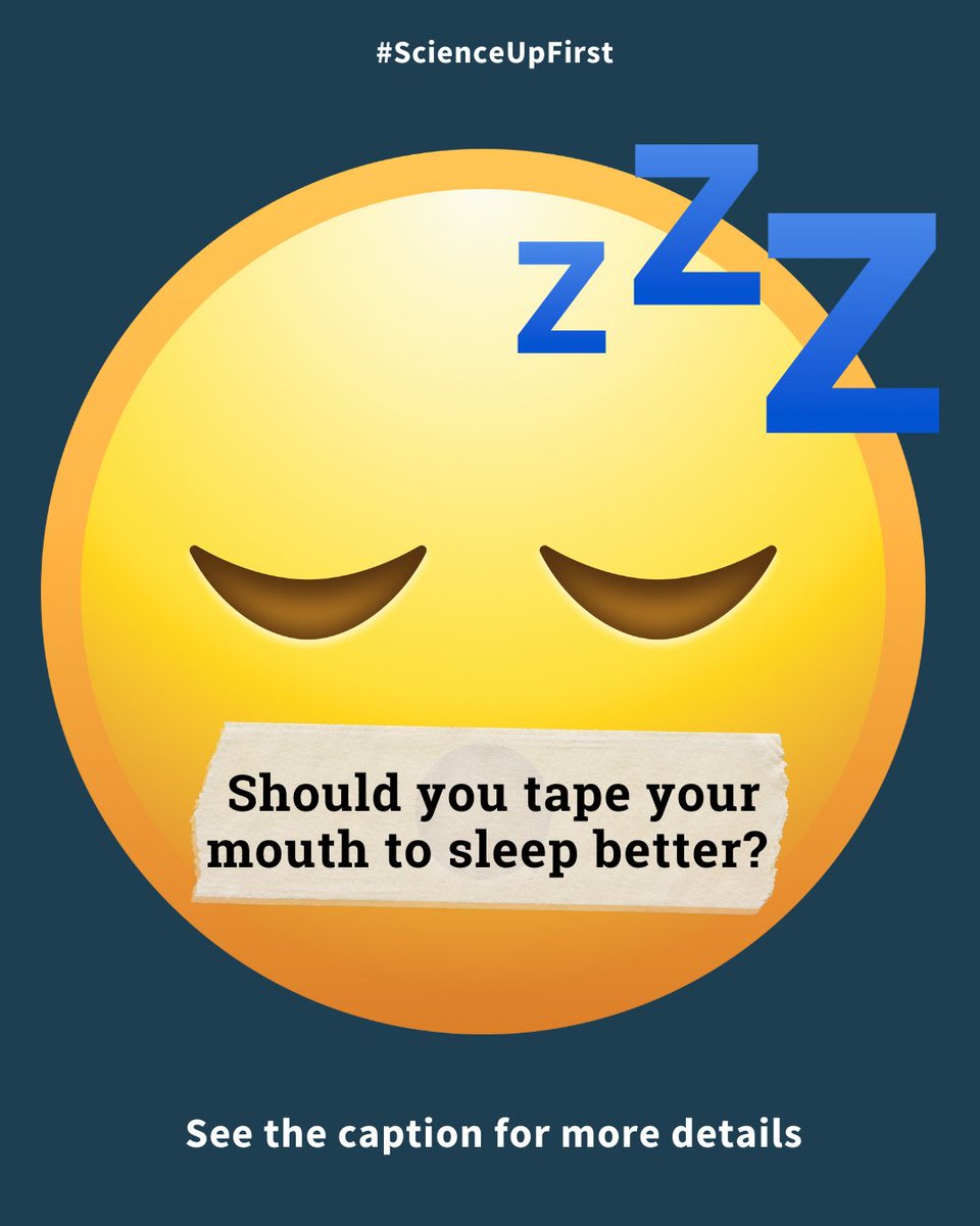 ScienceUpFirst's tweet image. Mouth taping is trending, but does it actually improve sleep?

Recent review found the evidence is weak, inconsistent, and sometimes risky.
Mouth breathing is often a symptom, not the problem. Read more 👇

scienceupfirst.com/science-101/sh…

#ScienceUpFirst