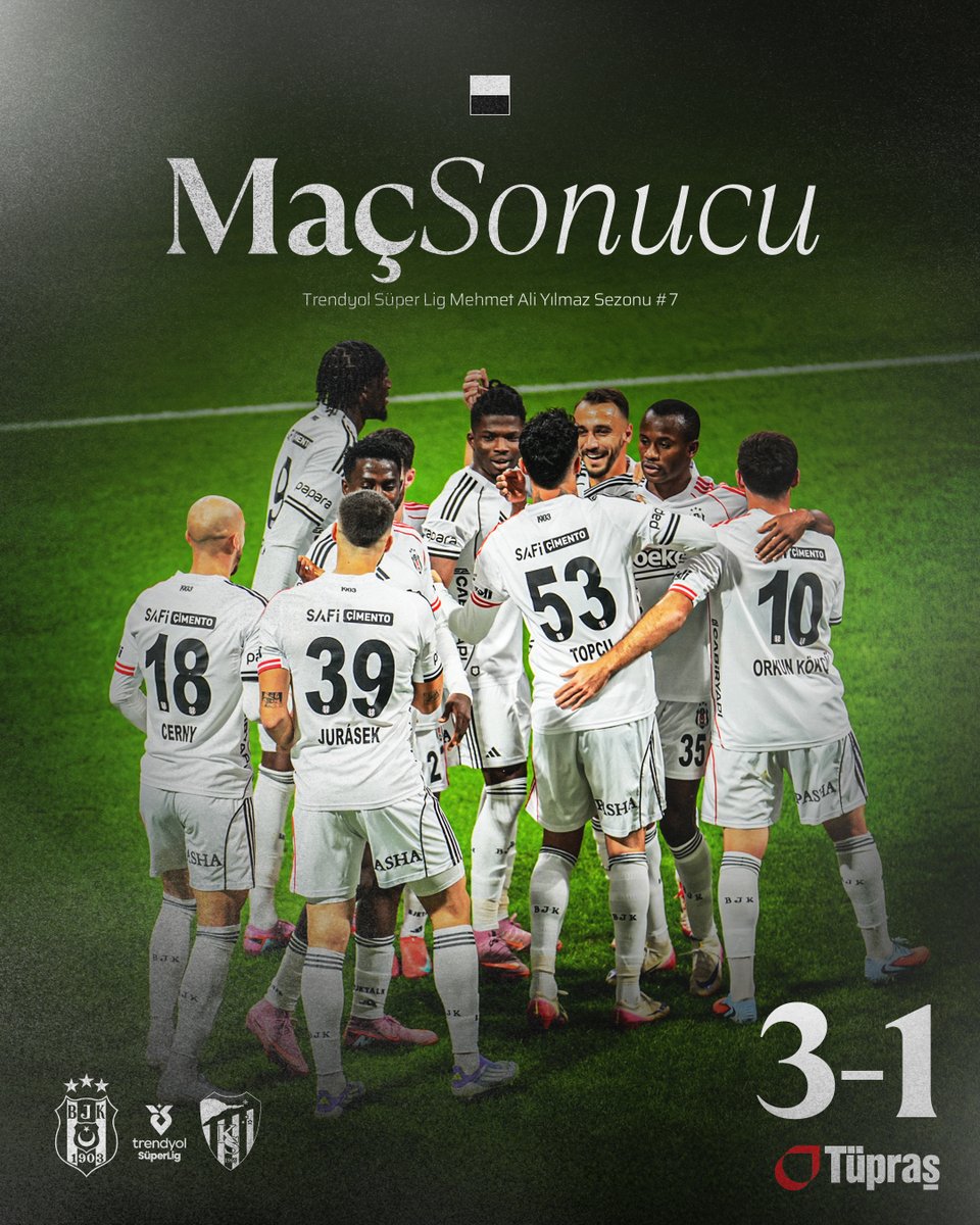 Evimizde 3 puan bizim. 💪

Beşiktaş 3-1 Kocaelispor

#BurasıBeşiktaş 
<a href="/tupras/">Tüpraş</a>