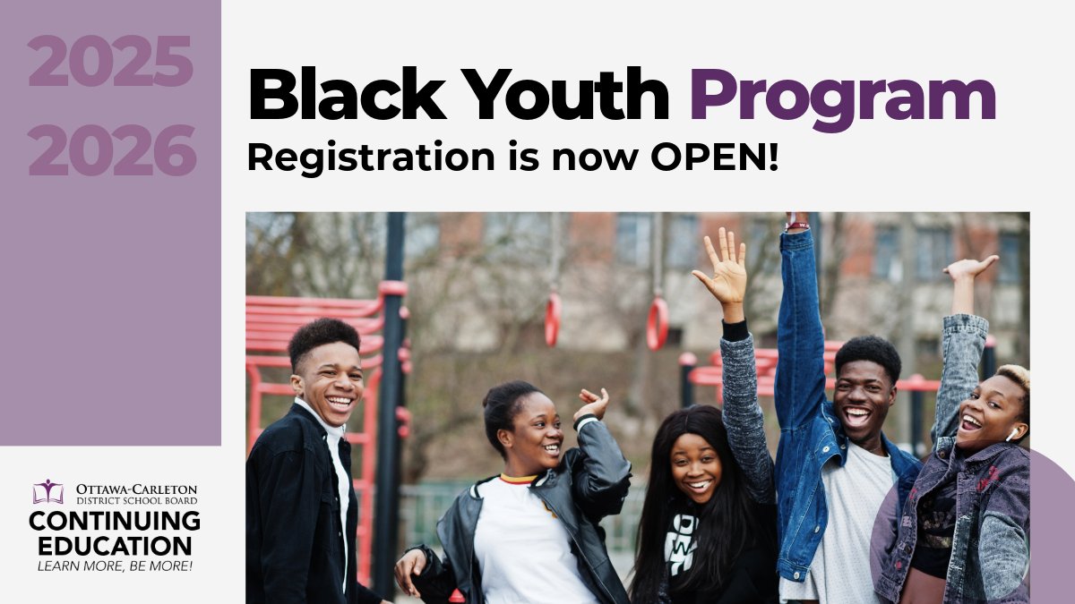 Black Youth Forum Course: An Experiential Learning Journey
📢 Registration is open at bit.ly/3IuUNQ1 ! The Black Youth Forum Course offers African, Black &amp; Caribbean students a reach ahead credit + Black Youth Forum prep. #OCDSB