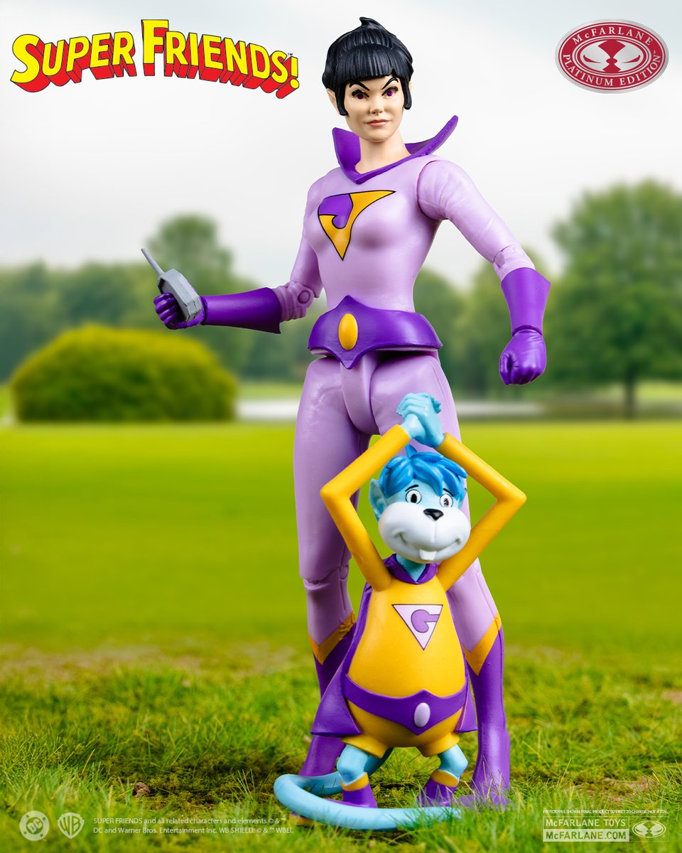 mcfarlanetoys's tweet image. Jayna and Gleek™ based on the Super Friends™ show launches for pre-order OCTOBER 2nd at GameStop!  

#McFarlaneToys #DCRetro #JaynaAndGleek #Jayna #Gleek #SuperFriends