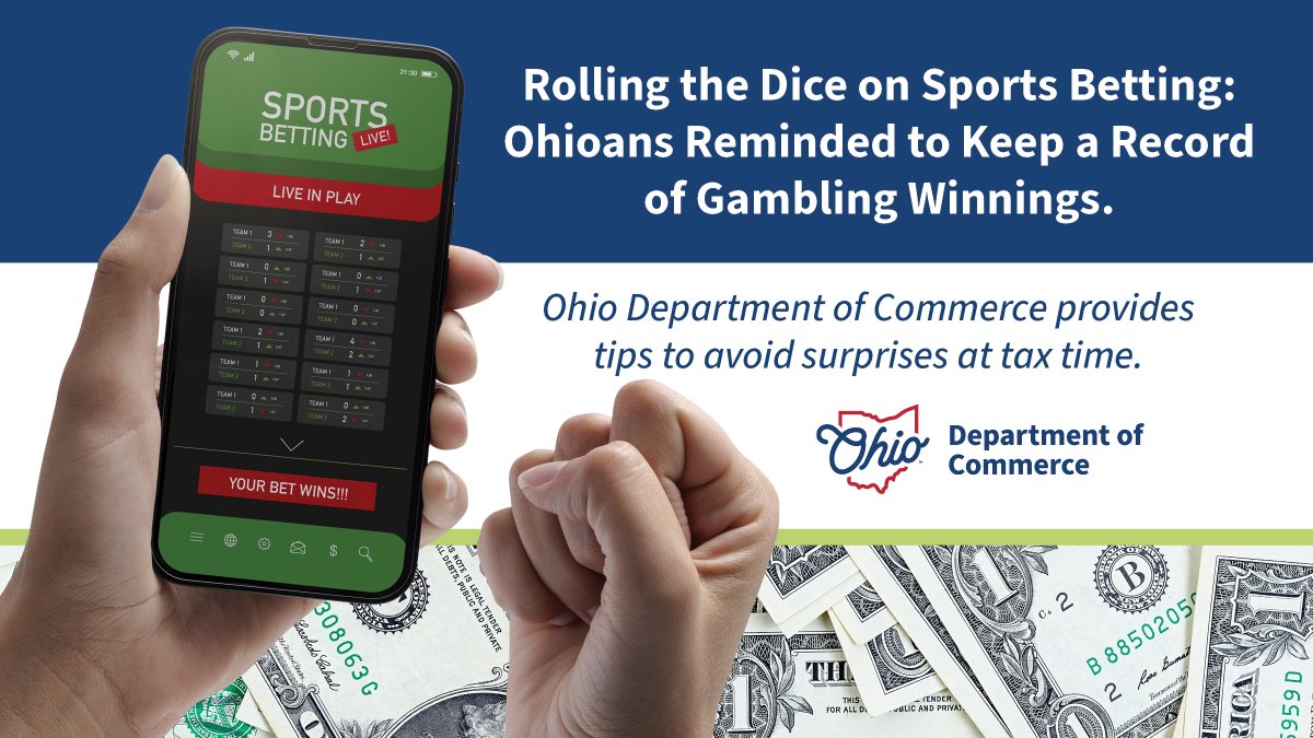OhioCommerce's tweet image. Placing your bets before the big @NFL Monday Night Football matchups? 🏈 Don’t forget—winnings from any sports betting are taxable. Learn how to report them properly with our guide. #KnowTheRules #BettingTaxTips bit.ly/4gpeWSL #OhioCommerce #Ohio #SportsBetting