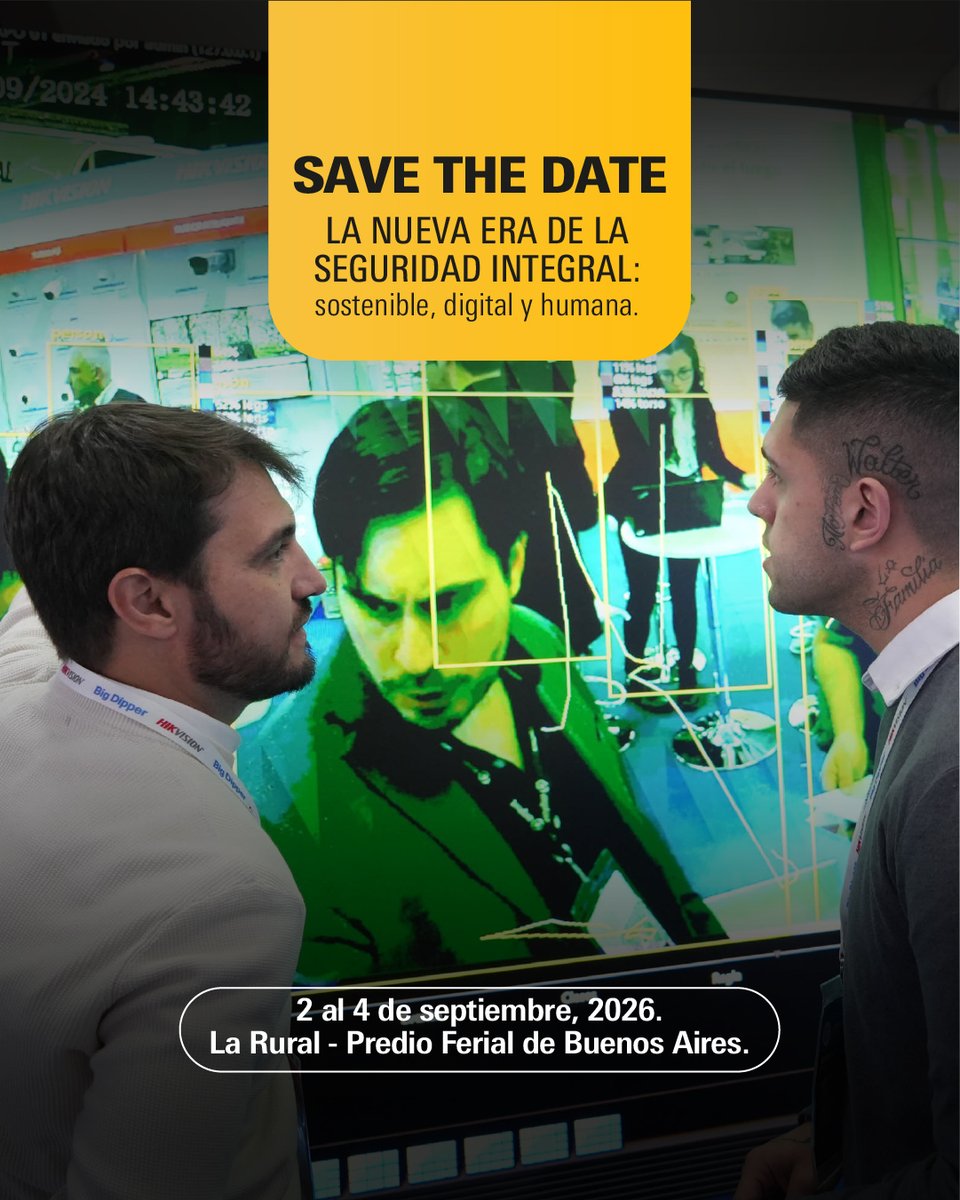 Intersec_BA's tweet image. Prepará tu marca para estar en el epicentro de la seguridad integral. Del 2 al 4 de septiembre de 2026, vas a tener la oportunidad de posicionarte frente a los principales actores del sector.

📩 intersec@argentina.messefrankfurt.com

📍 La Rural, Predio Ferial de Buenos Aires