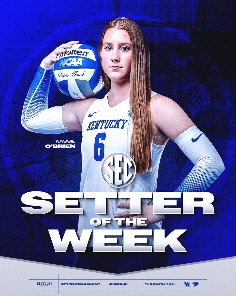 Twice as nice — SEC SETTER OF THE WEEK (again!)🤩💪

⭐️⭐️Kassie O’Brien

#WeAreUK x #BBN