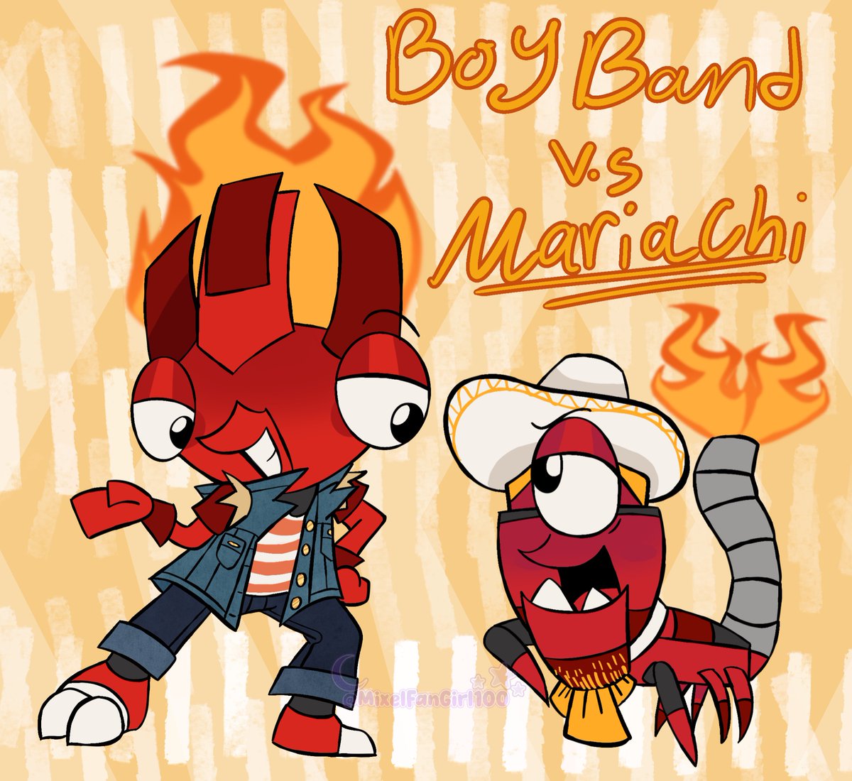 Mixelbackup100's tweet photo. Boy band or Mariachi?
#mixels #flain #flamzer #fanart https://t.co/gz3QEPWHMA