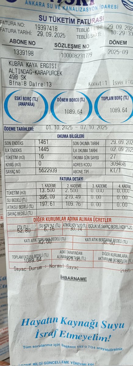 Doktor bu ne? Ne zammı bu hayırdır ne oldu bir ayda ? Birisi iki aylık fatura birisi bir aylık.. neyin kafası bu ?
<a href="/mansuryavas06/">Mansur Yavaş</a> <a href="/askiankara/">ASKİ Genel Müdürlüğü</a>