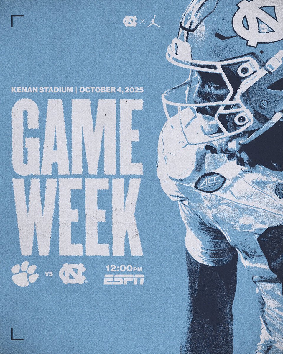 UNCFootball's tweet image. Game 5️⃣
Kicking off ACC play at home!
🗓️: October 4
⌚️: 12:00 PM
📺: @espn