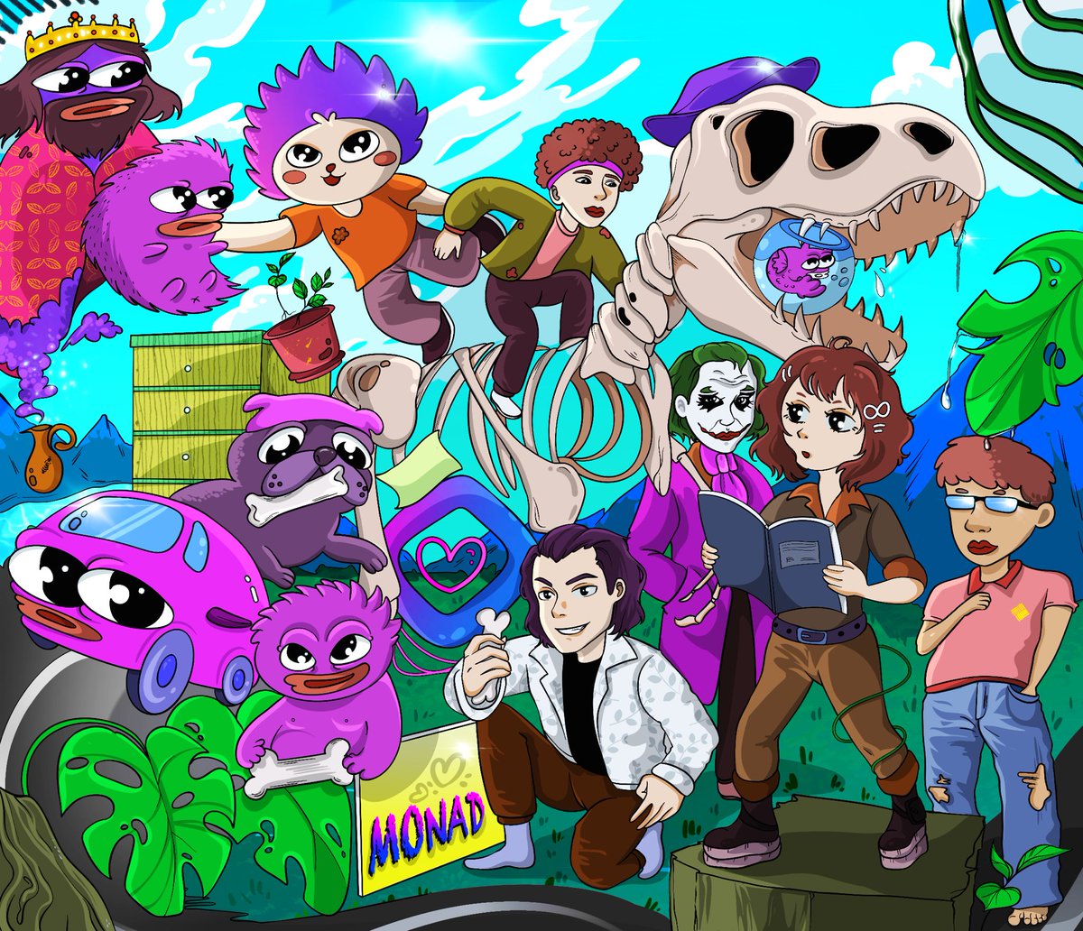 Yooo guys ! 💜 Gmonad ! All of you !!

Nowadays we can see that <a href="/berzanorg/">berzan</a> is riding a dinosaur ! 🦖 where you can see it? Right ! In monad !! 💜

<a href="/keoneHD/">Keone Hon 🎟️</a> is playing with some bone… o guess it’s <a href="/JohnWRichKid/">John W. Rich Kid (Wendy’s Fry Cook)</a> ‘s bone that is located between his legs 🤫😉

Yo, really, I spent 3