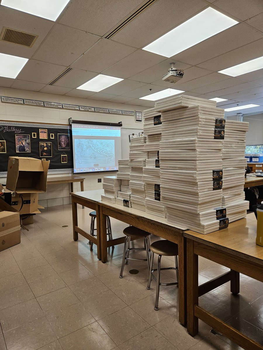MrIngano's tweet photo. Thank you to @Littlerotary_ma for the generous donation of all these canvases! Very much appreciated! https://t.co/dgKNf5cv1A