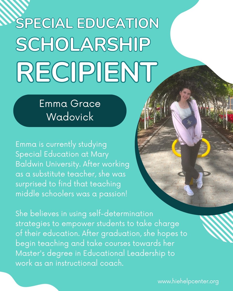 HIEHelpCenter's tweet image. Congratulations to our 2025 HIE Help Center Scholarship winners! 🎉🎓

👏 Josh Hamilton – Physical, Occupational &amp;amp; Speech Therapy Scholarship Recipient
👏 Emma Grace Wadovick – Scholarship for Special Educators

#HIEScholarship #2025Winners #HIEAwareness #FutureChangemakers