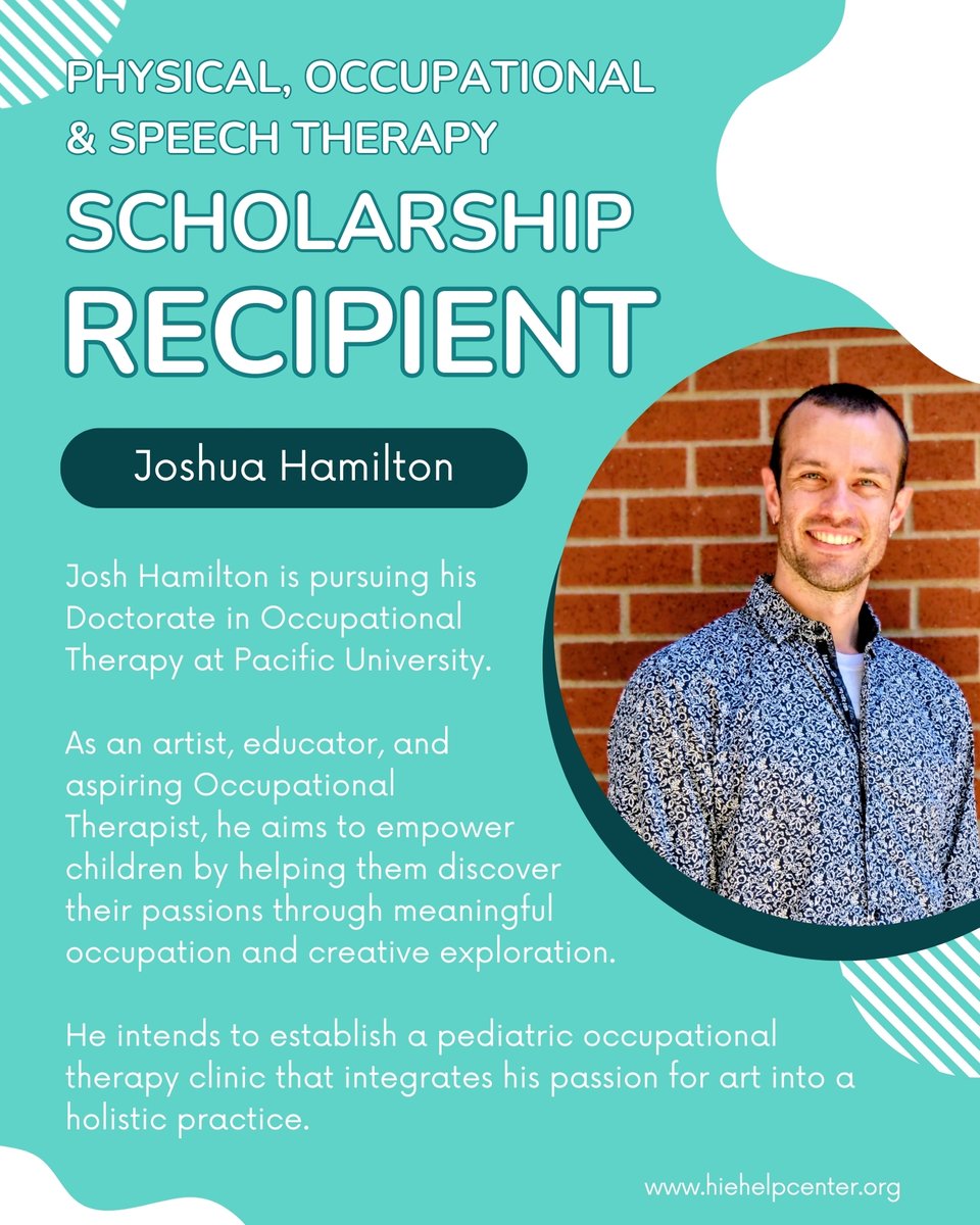 HIEHelpCenter's tweet image. Congratulations to our 2025 HIE Help Center Scholarship winners! 🎉🎓

👏 Josh Hamilton – Physical, Occupational &amp;amp; Speech Therapy Scholarship Recipient
👏 Emma Grace Wadovick – Scholarship for Special Educators

#HIEScholarship #2025Winners #HIEAwareness #FutureChangemakers