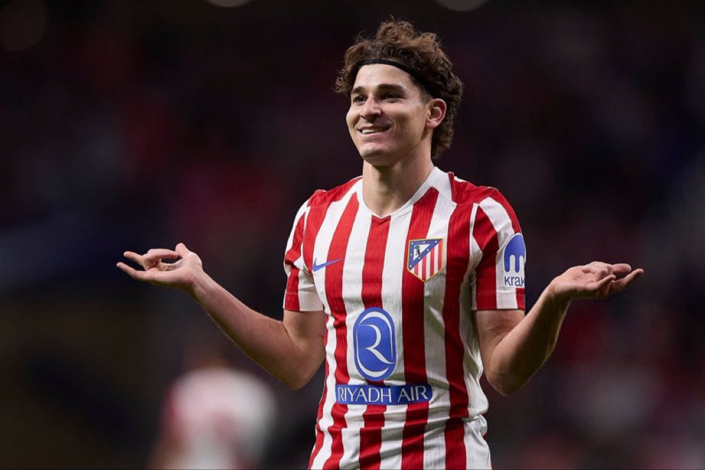 Alvarez scored a goal and went to celebrate