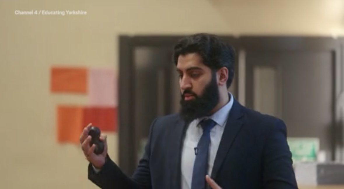 MusharafAsghar's tweet photo. I’ve spent years giving talks about how Mr Burton changed my life. I finally delivered one in front of him in the school hall where it began. From that nervous kid on Educating Yorkshire to 13 years later showing him his efforts were worth it. What a feeling #EducatingYorkshire https://t.co/V7sMJWwKha