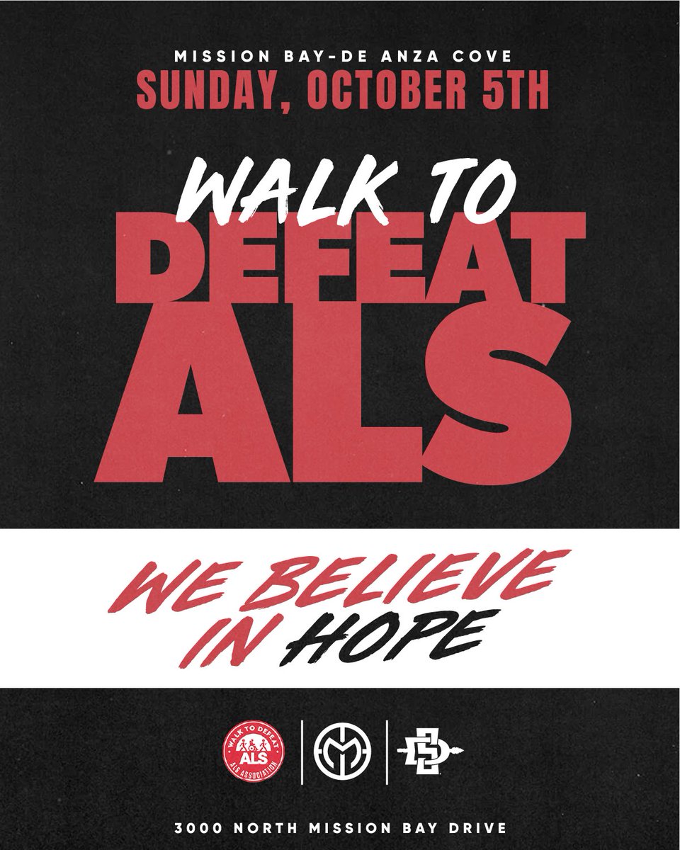 mesa_aztecs's tweet image. Learn why this walk matters — less than ONE WEEK until we hit the ground for the ALS Walk.

This is bigger than a walk. It’s a fight. It’s a statement. It’s a movement.

🔗 Hit the link in our bio to donate or join Coach Mark’s Team. Let’s show up and show out.

#GoAztecs