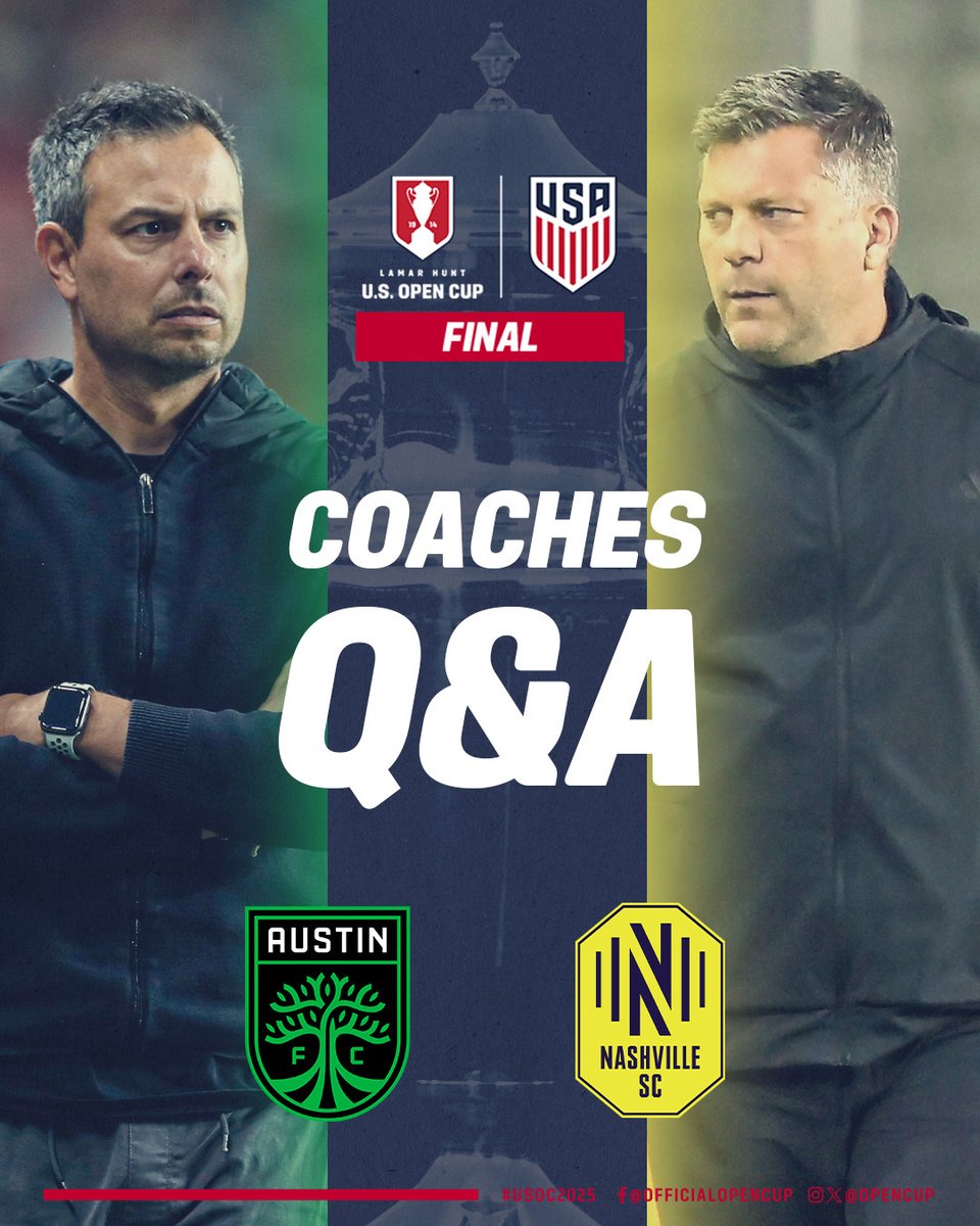 Final Bosses 🗣️ Sound Off

READ the FULL Q&amp;A » ussoc.cr/cnv

#USOC2025 <a href="/AustinFC/">Austin FC</a> <a href="/NashvilleSC/">Nashville SC</a>