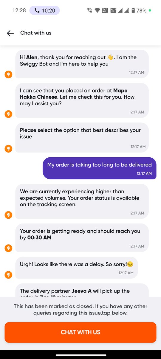 AlenChacko18's tweet photo. @SwiggyCares @Swiggy @harshamjty If you can't deliver please cancel the order and let a man sleep peacefully knowing his order won't be delivered.
Any man can make mistakes but only an idiot persists in his error - Marcus Tullius Cicero
#BreakingNews #hungry #INDvsPAK https://t.co/FLJ6XmznfC