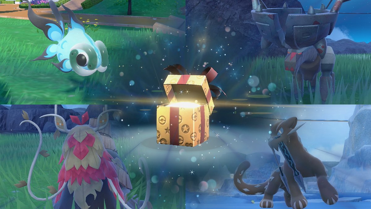 GalaxyWome's tweet photo. Last chance don’t let them slip away! Wo-Chien, Chien-Pao, Ting-Lu, and Chi-Yu: all free, all shiny, all waiting for you! #PokemonScarletViolet #Pokemon #ShinyPokemon #TeraRaid #NintendoSwitch https://t.co/bbLB5OdyWh