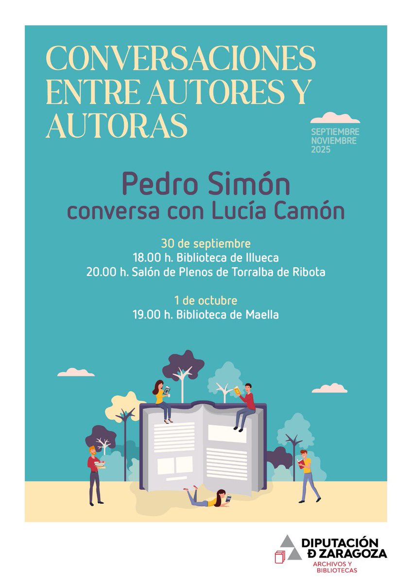Mañana y el miércoles estaré en Illueca y en Torralba de Ribota y Maella en un encuentro con lectoras y lectores conversando con *Lucía Camón* sobre el universo creativo y personal de *Pedro Simón* que escribe tan bien de aquello que nos afecta, nos conmueve en nuestras vidas.