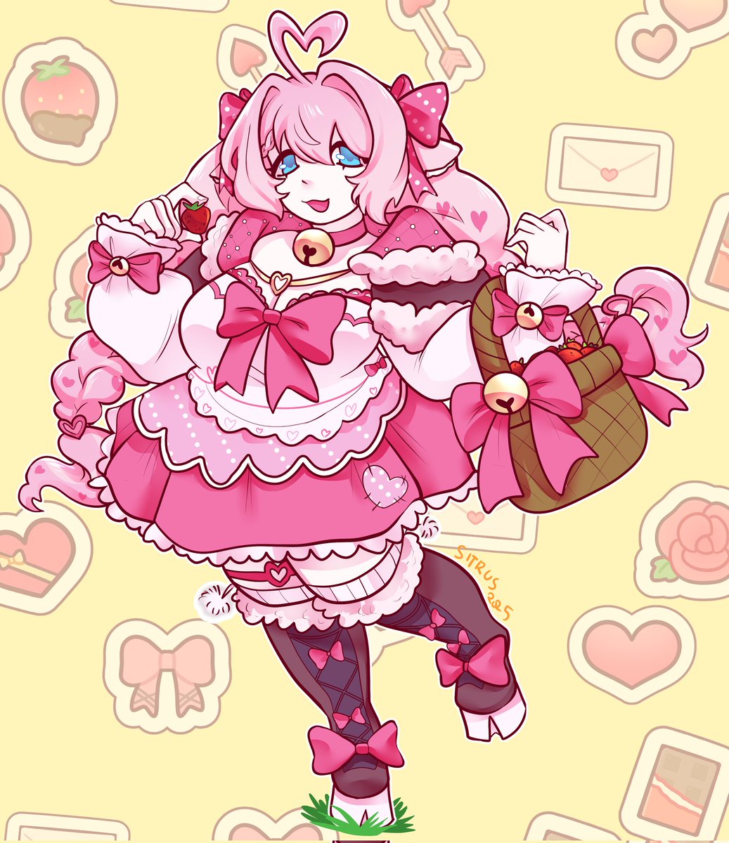 Red Riding Hood Ichigo is ready to pick and deliver fresh strawberries to you🍓🐑
🎨: @/SleepySitrus
#drawichi