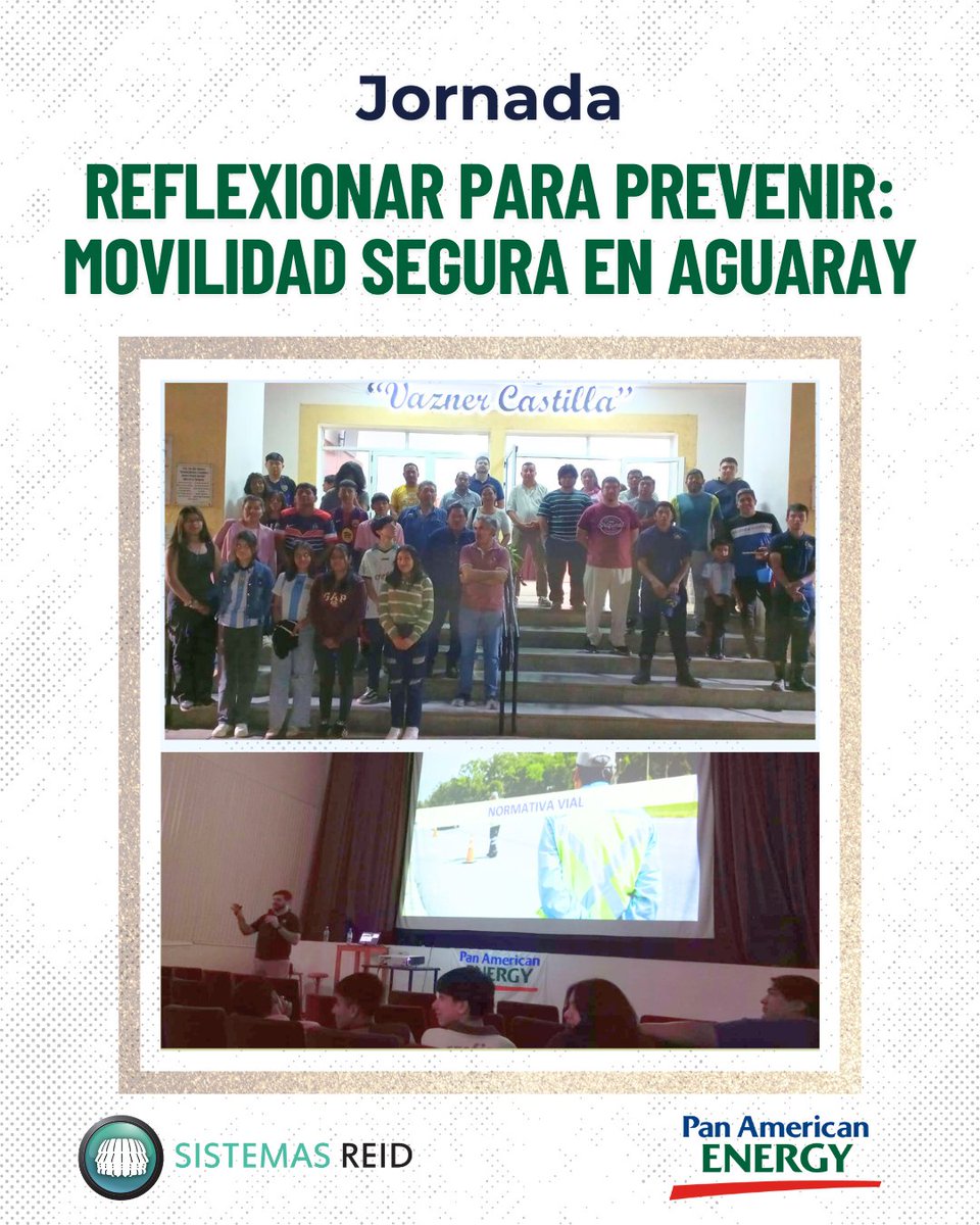 🚗 𝗝𝗼𝗿𝗻𝗮𝗱𝗮 𝗱𝗲 𝗠𝗼𝘃𝗶𝗹𝗶𝗱𝗮𝗱 𝗦𝗲𝗴𝘂𝗿𝗮 𝗲𝗻 𝗔𝗴𝘂𝗮𝗿𝗮𝘆 𝗷𝘂𝗻𝘁𝗼 𝗮 𝗣𝗮𝗻 𝗔𝗮𝗺𝗲𝗿𝗶𝗰𝗮𝗻
Desde Sistemas Reid acompañamos una nueva instancia de concientización comunitaria, junto la Municipalidad de Aguaray, para seguir promoviendo una movilidad segura