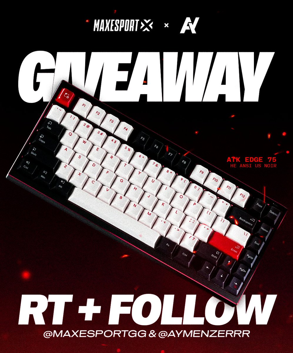Les potes, on vous fait gagner un clavier ultraaaa propre avant l’arrivée de BATTLEFIELD 6 ! 

Pour participer :

1️⃣ Follow <a href="/AymenZeRRR/">Aymen 🇵🇸</a> &amp; <a href="/MaxEsportGG/">MAXESPORT</a>
2️⃣ RT ce tweet
3️⃣ Identifie un(e) pote
⏳ Fin : 12 octobre