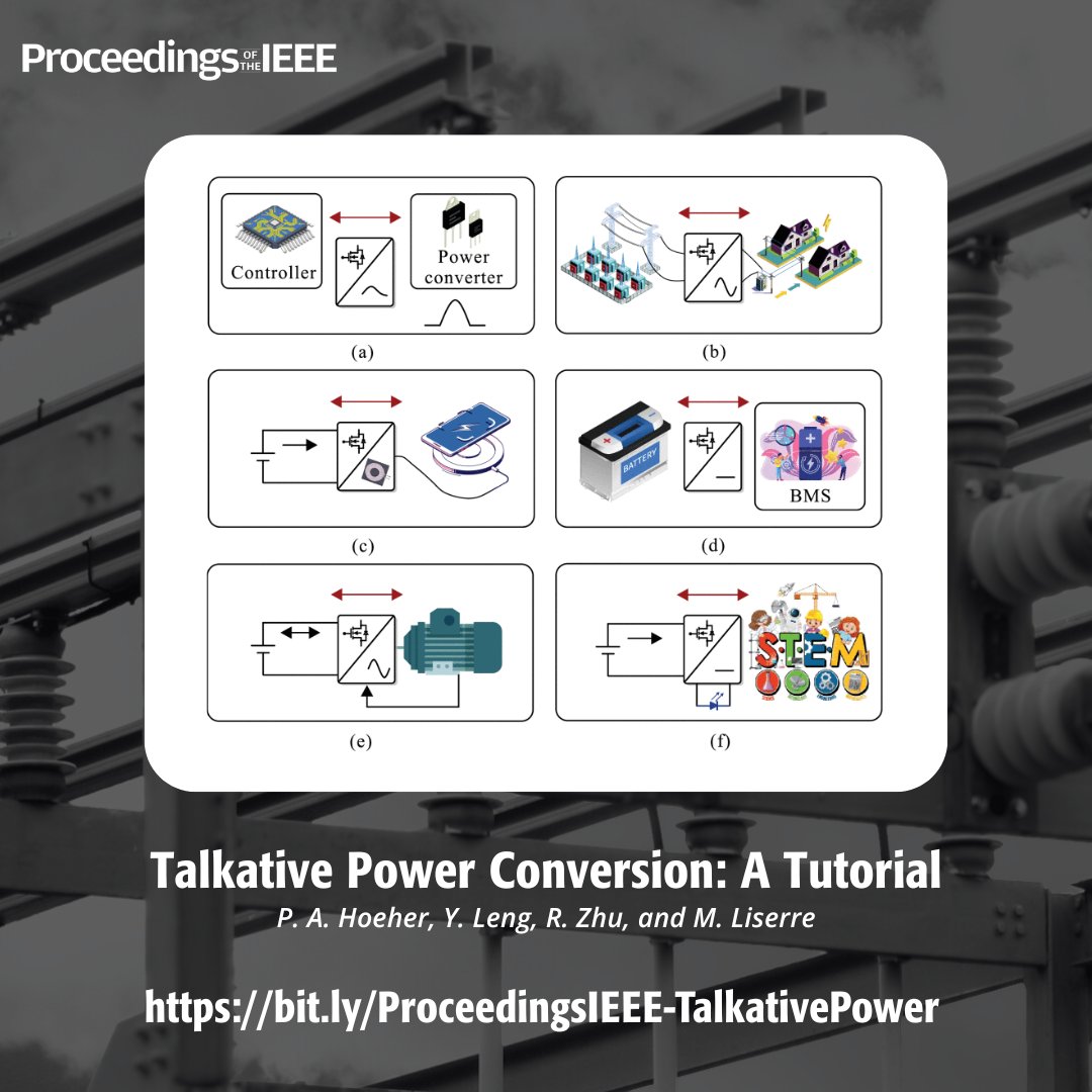 ProceedingsIEEE's tweet image. Presented by #KielUniversity and @HIT_1920 researchers, &quot;Talkative #PowerConversion: A Tutorial”, walks through the basics of embedding data into ripple voltages of switched-mode converters. From adaptive modulation to #MIMO techniques, it illustrates how #TPC boosts efficiency.