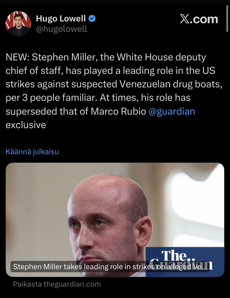 Stephen Miller is in charge