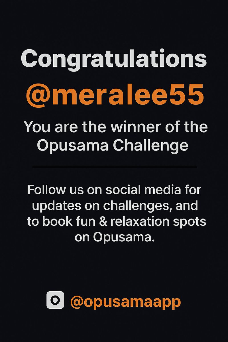 opusamaapp's tweet photo. Thank you to everyone who joined the Opusama Challenge! Your creativity and energy made it a success, and we’re proud of the amazing community we’re building together. https://t.co/xBestOHjXv