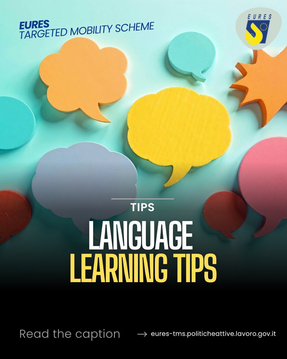 🗣️ Don’t speak the local language yet? Don’t worry. Even learning a few key phrases can help you adapt faster to a new workplace and culture.
Start small, stay consistent and let EURES TMS support your mobility journey.

#EURES #EURESTMS #LanguageSkills #WorkAbroad