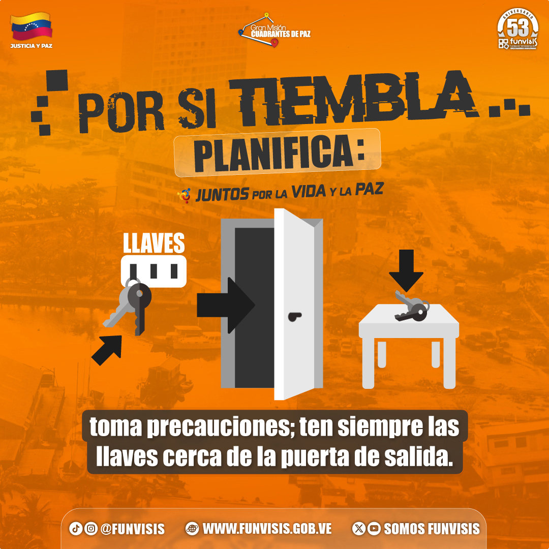 SomosFunvisis's tweet photo. #Planifica ¿Tienes algún plan si llegase a ocurrir un terremoto? 

Te invitamos a conocer nuestra campaña #PorSiTiembla, allí encontrarás qué hacer antes, durante y después de un terremoto.  

#Funvisis #Campaña #Sismos #Terremotos https://t.co/lO0j1Lytzh