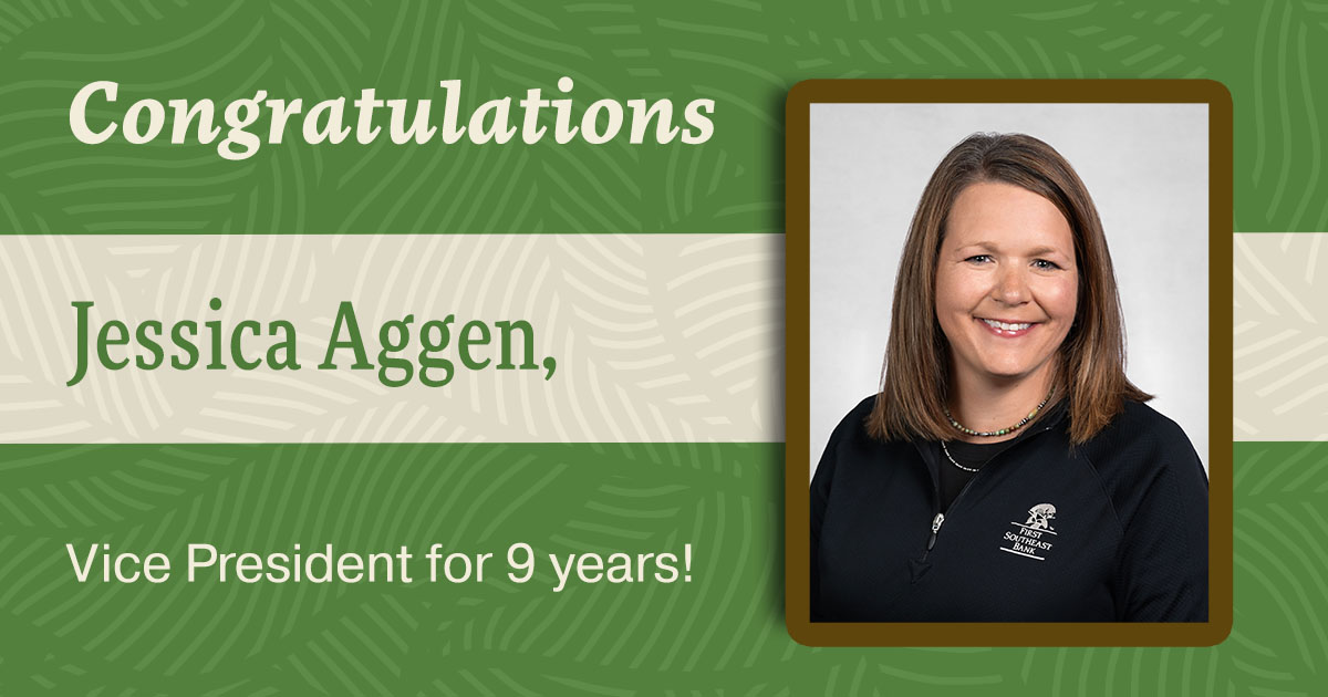 firstsebank's tweet photo. Congratulations to Vice President, Jessica Aggen, on 9 years!

#CommunityBank https://t.co/nS3pnGJOgy