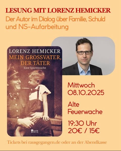 Am 8.10. lese ich in Köln - und freue mich riesig auf das Wiedersehen. Tickets gibt es auf rausgegangen.de. Herzliche Einladung!
