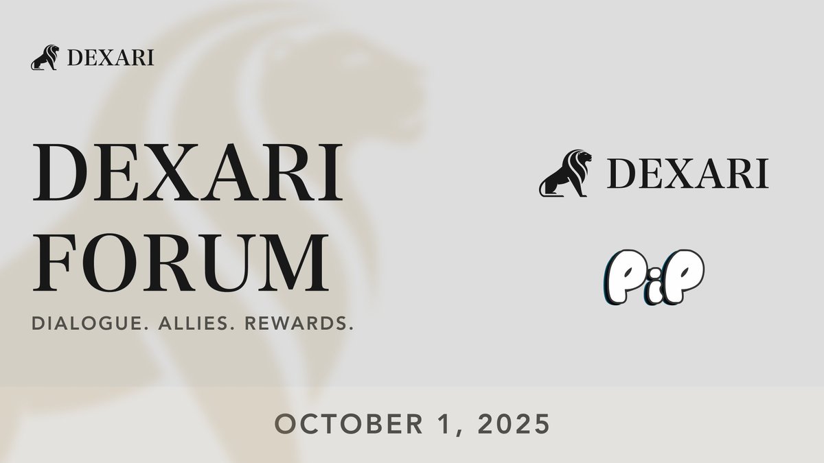 Dexari's tweet photo. On the next Dexari Forum...

@PiPonHL, one of the top NFT collections on Hyperliquid.

PiP isn’t just an NFT, it’s a community rooted in creativity, resilience, and connection.

📅 Date: October 1st
🎁 Rewards: $100 prize for attendees
⚔️ Dialogue. Allies. Rewards.

Mark your calendars. You don’t want to miss this one.
📌 https://t.co/HQqVmYjjiV