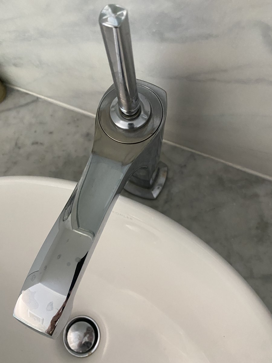 PureNaturalDiva's tweet photo. I have 4 stunning Chrome Margeau faucets @Kohler in my home, but ONE of them is having an issue with the finish. I spoke to CS, they say it was my fault - denied warranty coverage.  No other Chrome Kohler faucet in my home has an issue... happy to prove it. https://t.co/VLW8LRHFoq