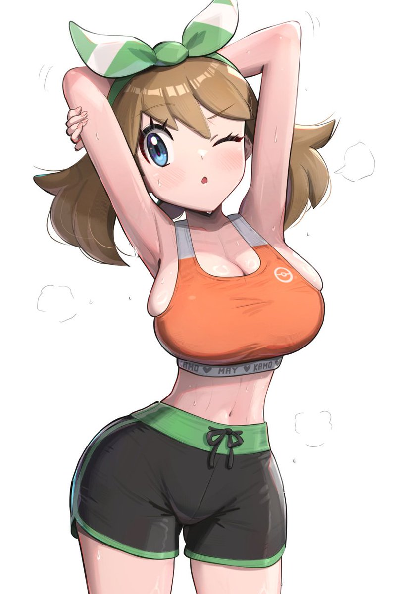 The young trainer is getting in a morning workout!