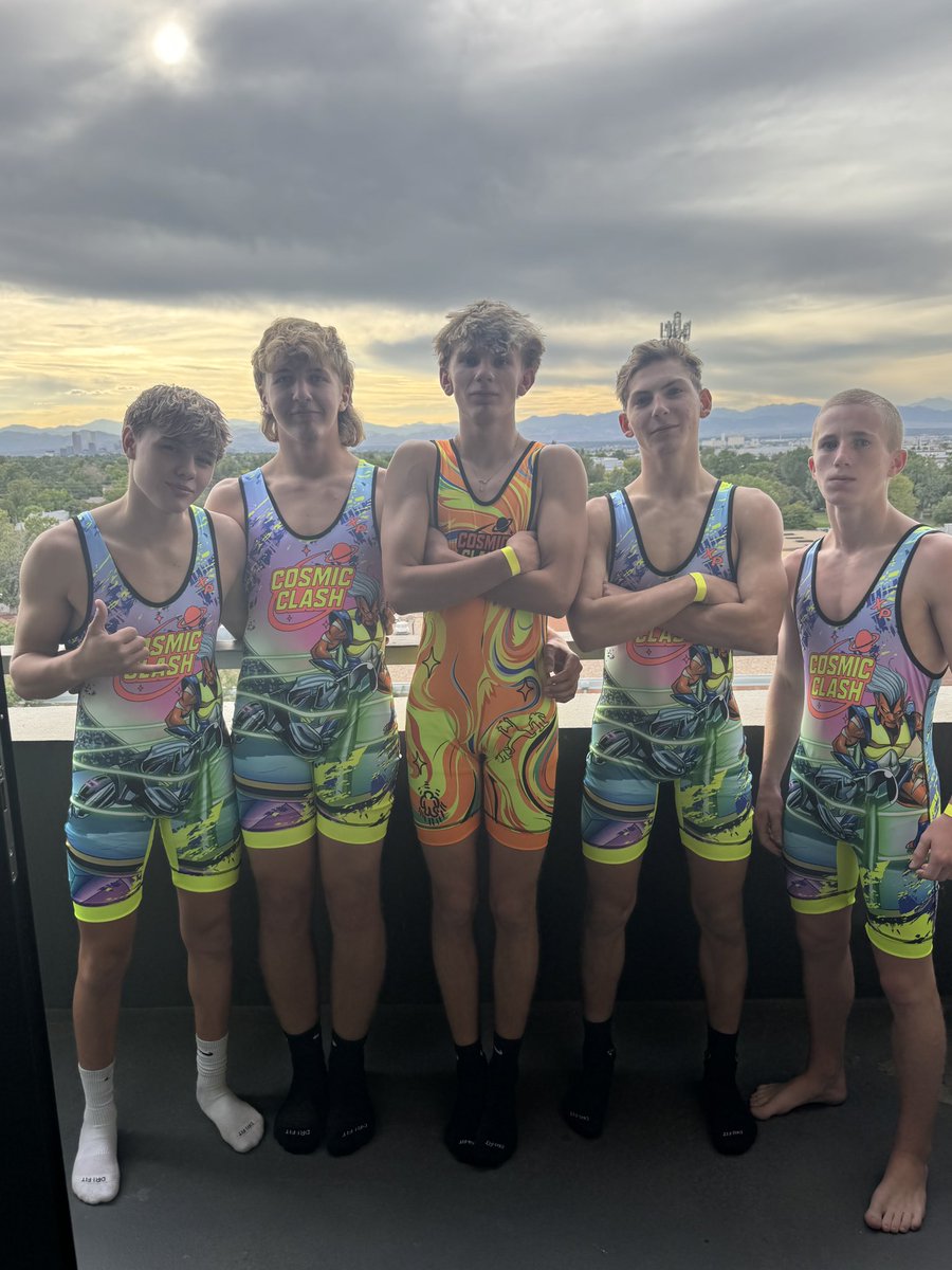 This crew took a trip out to Colorado to compete at the 2025 Cosmic Clash. Love when our guys seek out competition and have fun doing it! 

(L-R) Jaedn Gallagher, Philip Jacobs, Tegan Ray, Aidan Johnson, &amp; Kylan Walsh